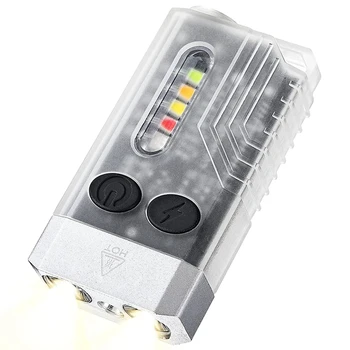 1 бр. Мини LED ключодържател фенерче, акумулаторна джобна горелка 1000LM с 14 режима