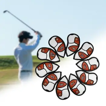 10 парчета голф желязо капаци комплект голф клуб шапки обвивам чорапи 4,5,6,7,8,9,A,S,P,SW Подарък за начинаещи в тренировъчния клуб