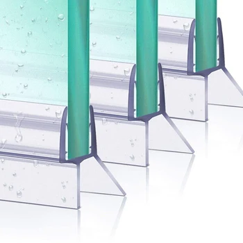 1m баня душ лента уплътнение за екрани врати PVC уплътнителна лента баня прозрачни аксесоари 4Types Подходящ 4-6mm стъклени уплътнения Gap