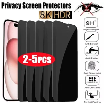 2-5Pcs Защита на екрана за поверителност за IPhone 15 12 13 14 Pro Max Mini 78 Plus Антишпионско закалено стъкло за IPhone 11 Pro XS MAX XR
