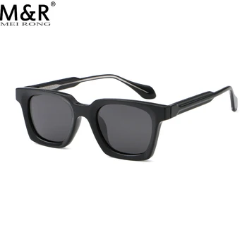2023 Мода Дамски Plate Материал Поляризирани слънчеви очила Ретро градиент квадратна рамка за очила Мъжко шофиране на открито Sunnies Oчки