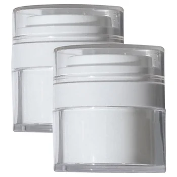 2бр лосион буркани за многократна употреба буркан празен крем контейнери пластмасов лосион буркан с капак (15ml)