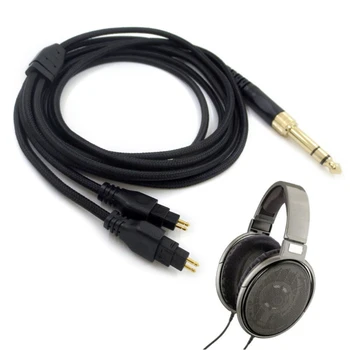  3.5mm / 6.35mm Plug аудио кабел Замяна на аудио кабел за Sennheiser-HD580 HD600 HD650 HD660S слушалка