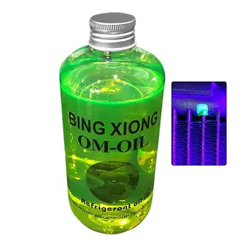 500ml флуоресцентно боядисване за откриване на течове Тежкотоварна течност за кола AC хладилен агент масло екологично чист разтвор с нулево изтичане на маслоЛокатор
