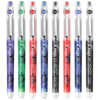 6 цвят луксозни висококачествени игла тип гел писалки японски канцеларски материали 0.5/0.7mm направо течност сладък писалки офис училищни пособия