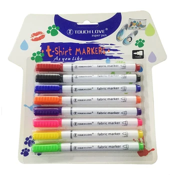8 бр текстилен маркер плат боя писалка DIY занаяти тениска пигмент живопис писалка училище офис канцеларски материали деца подарък