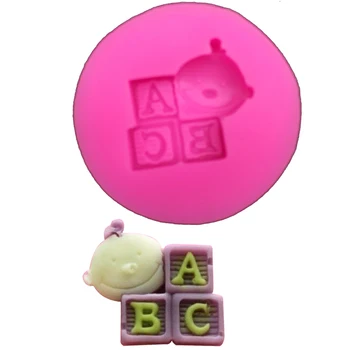 Baby ABC Shape DIY фондан торта силиконови калъпи шоколад желе сладкиши бонбони Глина за cupcake кухня Инструмент за печене FT-0178