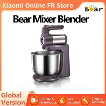 Bear Кухня Храна Handheld Mixer Blender Quiet Motor Food Cake Bake Whisk Whip Dough Knemesing Mixer 300W Food Blender