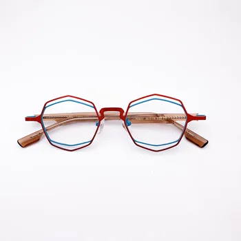 Belight оптичен чист титан комбинират цвят пълна джанта реколта ретро очила рецепта обектив очила рамка очила 76862