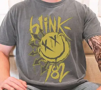 Blink 182 тениска пънк рок група на винтидж черен комфорт цветове 1717 Tee