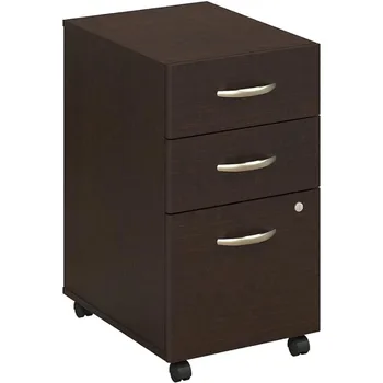 Bush Business Furniture Series C 3 чекмедже подвижен шкаф за файлове | Напълно сглобени под бюро за съхранение, мебели за спалня