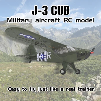 COOLBANK 1:16 J-3 CUB RC равнина RTF 2.4Ghz 4-канален самолет с дистанционно управление Самолет от Втората световна война Модел на самолет с дистанционно управление FX9703
