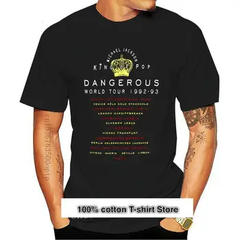 Camiseta Vintage con estampado de Michael Jackson Dangerous Tour, camiseta de talla S-3Xl, nueva