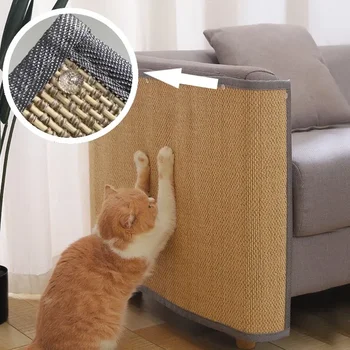 Couch Cat Scratcher Защита на дивана Артефакт Котешки консумативи Scratch Board Pad Cat надраскване пост Изпрати ноктите фиксирани