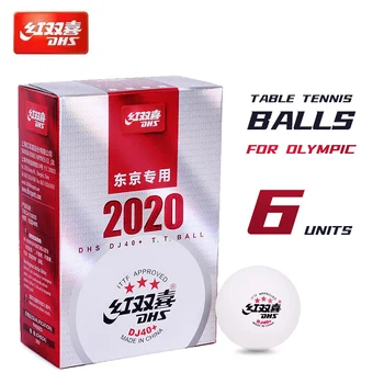 DHS DJ40+ топки за пинг-понг 3 звезди Професионални топки за тенис на маса ABS Нов материал за олимпийски стандарт