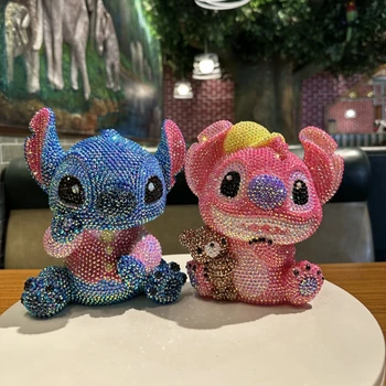 Disney Stitch DIY Diamond Painting Piggy Bank Full Drill Embroidery Desktop Home Decor Ornament Art Crafts Kids Gift