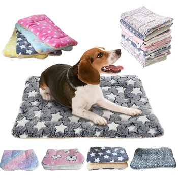 Flannel Pet Mat Dog Bed Cat Bed Thicken Sleeping Mat Dog Blanket Mat for Puppy Kitten Pet Dog Bed for Small Large Dogs Pet Rugs