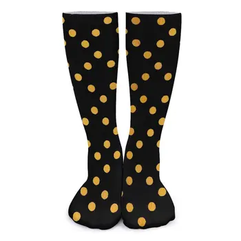 Gold Dot чорапи есента реколта печат чорапи готически женски удобни чорапи отпечатани колоездене против хлъзгане чорапи