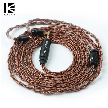 KBEAR кабел за подмяна на слушалки QDC / TFZ / 2Pin/MMCX слушалки модернизирана линия 2.5 / 3.5 / 4.4mm слушалки тел за BLON KZ CCA TRN SE535