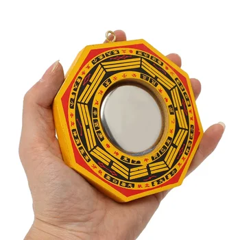 Lucky Chinese Dent Convex Bagua FengShui Mirror Taoist Talisman Energy Декорация на дома Орнамент