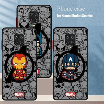 Marvel Cartoon Iron Man матов калъф за телефон за Xiaomi Redmi 9A 9C A2 10 12 5G 10C 12C A1 9T K40 Pro 9 калъфи