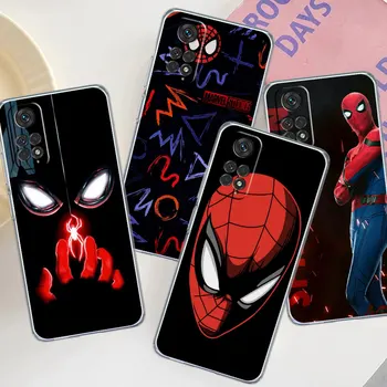 Marvel Heroes Cool Spiderman калъф за телефон за Xiaomi Redmi Note 9 12 Pro 10 7 8t 9C 10S 11 A2 K40 9A 12ProPlus прозрачен капак