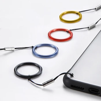 Metal Ring Loop Hand китката ремък за телефон случай USB флаш памети Ключодържатели Камера Анти-изгубени ремъци