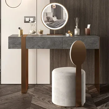Nordic Light луксозна тоалетка малка семейна тоалетка шкаф за съхранение интегрирана рок плоча Penteadeira мебели