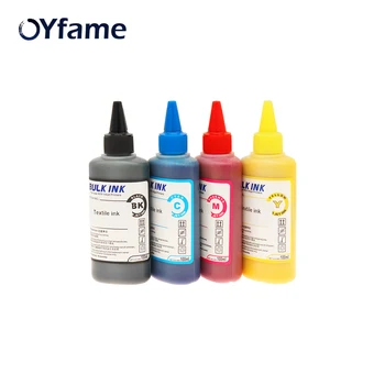 OYfame 4*100 ml Цветно мастило (CMYK) Текстилно мастило DTG принтер мастило за плосък принтер използване за тениска
