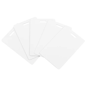 Premium Blank PVC карти със слот перфоратор на къса страна - вертикален слот перфоратор празни лични карти CR80 пластмасови карти трайни