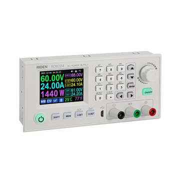 RD6024-W 24A 12V 36V 48V 60V Регулируема стъпка надолу Цифрови токови захранвания с постоянно напрежение 2.4 инчов цветен дисплей