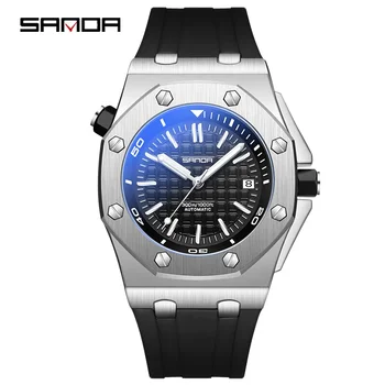 Sanda нови продукти, продаващи 7031 мъжки автоматичен механичен механизъм кварцов часовник мода спортни мъжки часовници на едро