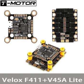 T-MOTOR VELOX LITE F411 V45A Stack 6S 4in1 BLHeli- Полетен контролер FC ESC Combo FPV Racing Freestyle Drones DIY Части