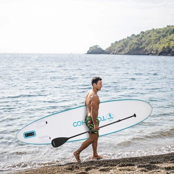 TOMSHOO Надуваема дъска за гребло 6 инчова дебела дъска за сърф за водни спортове с регулируема раница с помпа за гребло