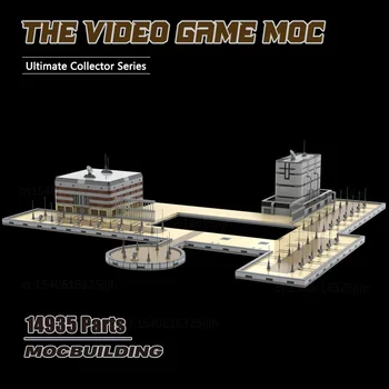 UCS видео игра MOC Diner Hub (отвън) Градивни блокове Диорама Базова архитектура Технология Тухли Колекция Модел Играчки Подаръци