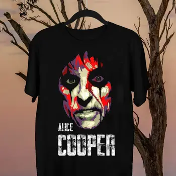 Vtg Alice Cooper Концертен подарък за фенове Мъжка риза с всички размери 1NG920 дълъг ръкав