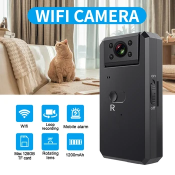 WD6-A HD WiFi камера Интелигентна безжична мини видеокамера IP Hotspot HD Видео за нощно виждане Микро малка камера Откриване на движение