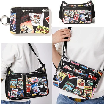 lesportsac Мики Маус козметична чанта Handheld едно рамо чанта Crossbody чанта пари чанта карикатура аниме чанта рожден ден подарък