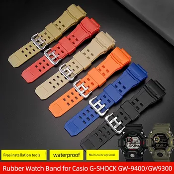 Аксесоари за часовници за Casio G-SHOCK RANGEMAN GW-9400 9300 камуфлажна смола каучук TPU Band Мъжка спортна водоустойчива гривна