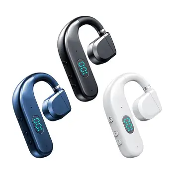Безжични слушалки за едно ухо Спортни слушалки Безжично отворено ухо 5.3 HIFI звук свободни ръце LED дисплей слушалки за бизнеса