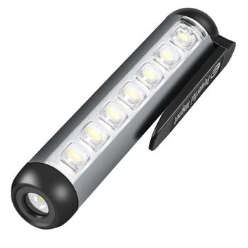 Водоустойчиво фенерче USB акумулаторно фенерче + COB лампа мъниста факел с клип магнит