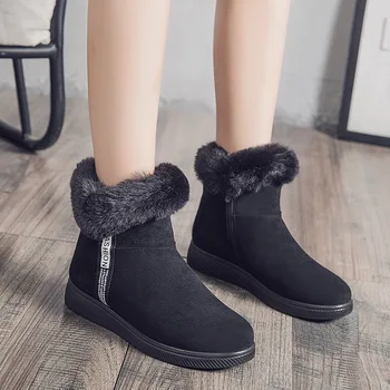 Горещи продажба жени обувка зимата нови жени сняг обувка топло плюшени кратко обувка голям глезена обувка памук обувки платформа жени обувки ботини