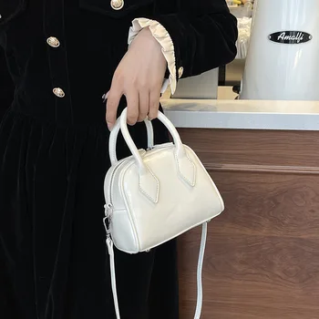 Дамска чанта Lady 2024 Нова есенна и зимна мода боулинг чанта за рамо Crossbody чанти за жени портмонета и чанти
