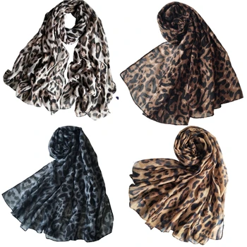 Дамски шал зимен леопард модел шал многофункционални студено доказателство консумативи