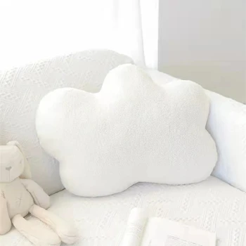Декорация Мека сладка PP памук скандинавски стил бял облак форма възглавница легла диван сладък дом хвърлят възглавница пълнени плюшени играчки