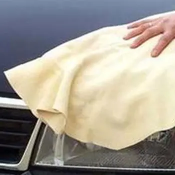 Естествена дива коза кожа Кърпа за почистване на автомобили Измиване на велур абсорбираща кърпа