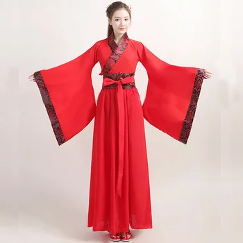 Жени Ханфу династия Танг Древни костюми Ханфу рокля Китайски народни танцови дрехи Облекло на мечоносеца Традиционна фея Косплей