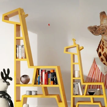 Жираф животински форма лавица картина книга библиотека детски модел стая мека декорация библиотека детска градина библиотека