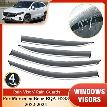 За Mercedes-Benz EQA H243 250 350 300 2022 2023 2024 Дъжд прозорец козирка дим дефлектор тента отдушник охрана капак Аксесоари за кола