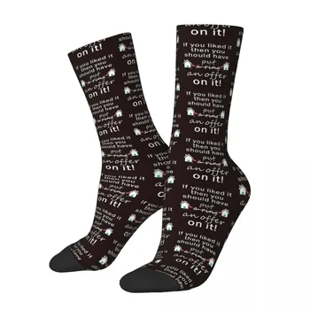 Забавни агенти по недвижими имоти трябва да са поставили оферта върху него Дизайн чорапи чорапи всички сезони дълги чорапи аксесоари за мъж жена подаръци